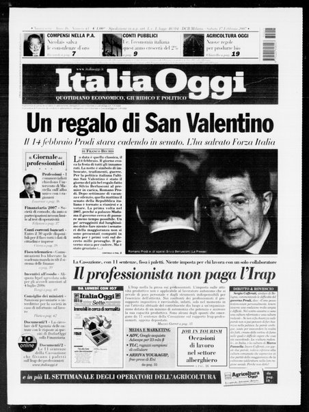 Italia oggi : quotidiano di economia finanza e politica